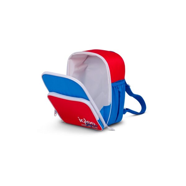 mochila tÉrmica igloo 12 latas retro azul rojo 63075