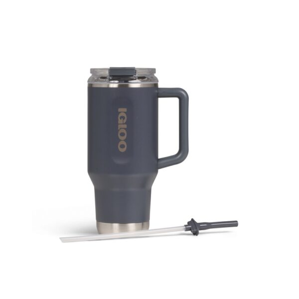vaso tÉrmico igloo 950ml sstl flip 'n' sip travel mug carbonite 71222 con pajita