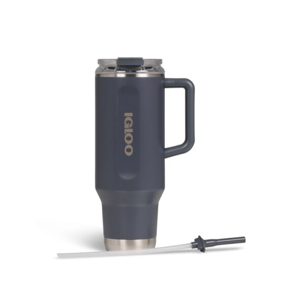 vaso tÉrmico igloo 1.2l sstl flip 'n' sip travel mug carbonite 71227 con pajita