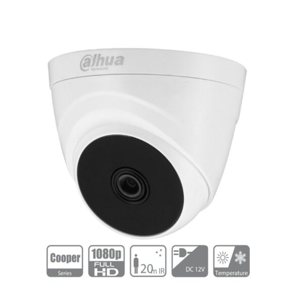 cÁmara dahua hac t1a21p domo 1080p 20m 12v 0280b