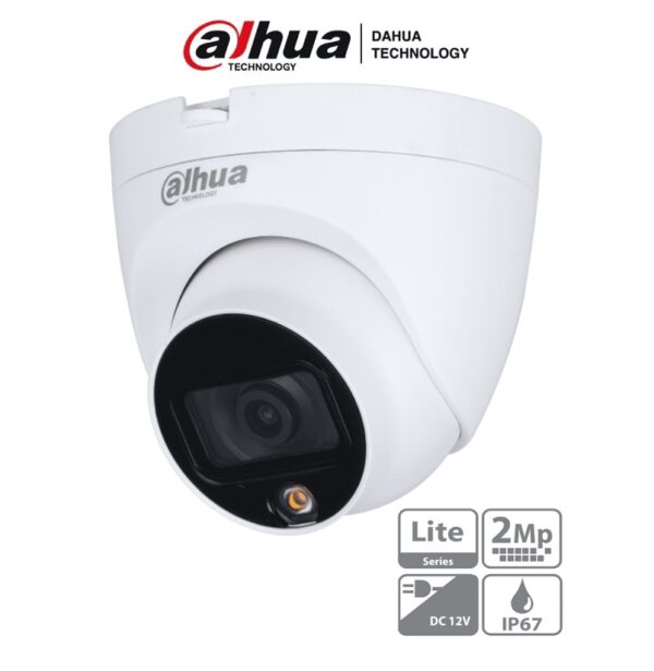 cÁmara dahua hdw1209tlqp led domo 2mp 2.8mm 20m ip67
