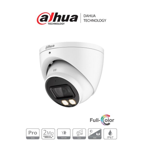 cÁmara dahua hdw1239tp domo full color 2mp 2.8mm 40m