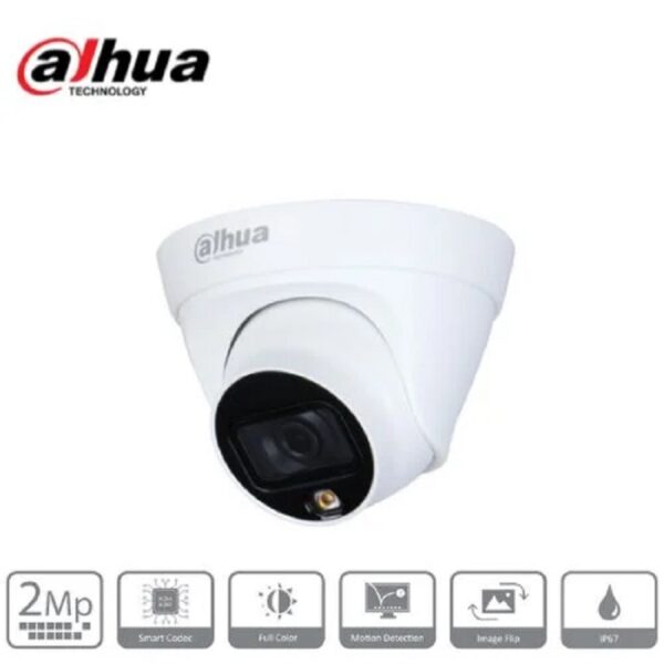 cÁmara dahua ip hdw1239t1 domo fcolor 2mp poeip67 15m