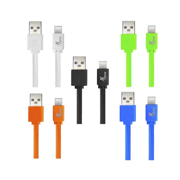 cable lightning xtech xtg 236 on the go 1m bla/neg/ver/azu/nar unidad
