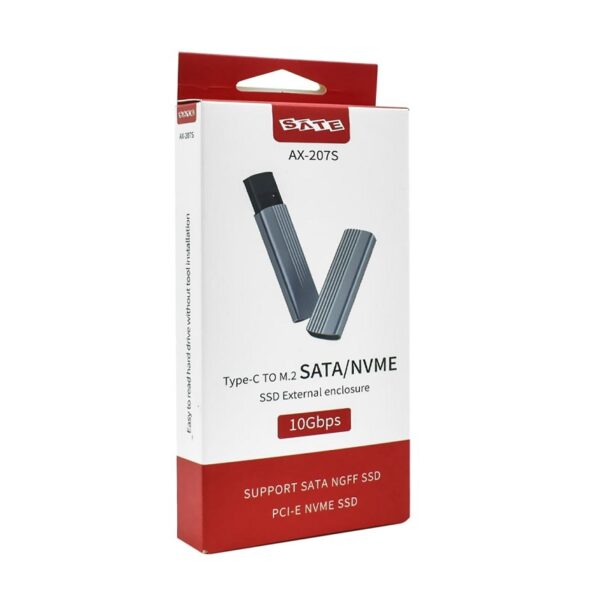 gaveta sate ax 207s para ssd m.2 usb c nvme ngff 3.1 2tb
