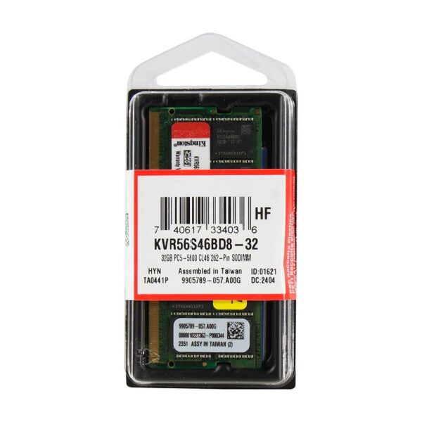 memoria ram para notebook ddr5 kingston 32g 5600 kvr56s46bd8 32