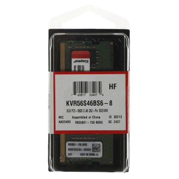 memoria ram para notebook ddr5 kingston 8g 5600 kvr56s46bs6 8