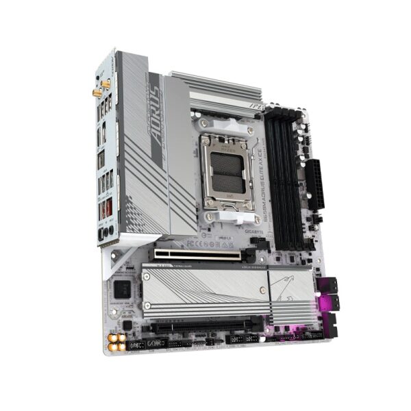 placa madre aorus am5 b650m a elite ax ice ddr5 s/r/hdmi/dp/2m2/wifi/matx