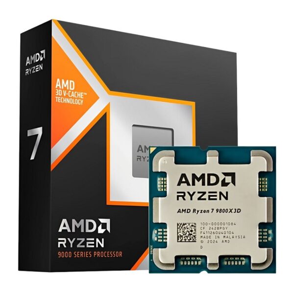 procesador amd am5 ryzen 7 9800x3d 4.7ghz/104mb s/cooler 100 100001084wof