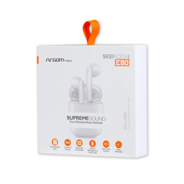 auricular argomtech arg hs 5080wt blanco con accesorios