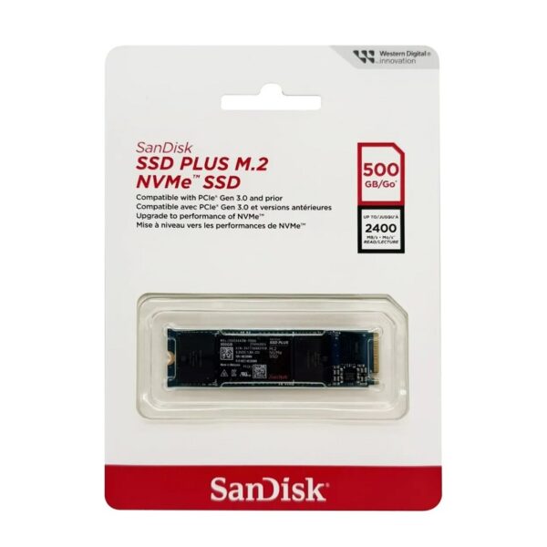 ssd sandisk plus 500gb m.2 nvme