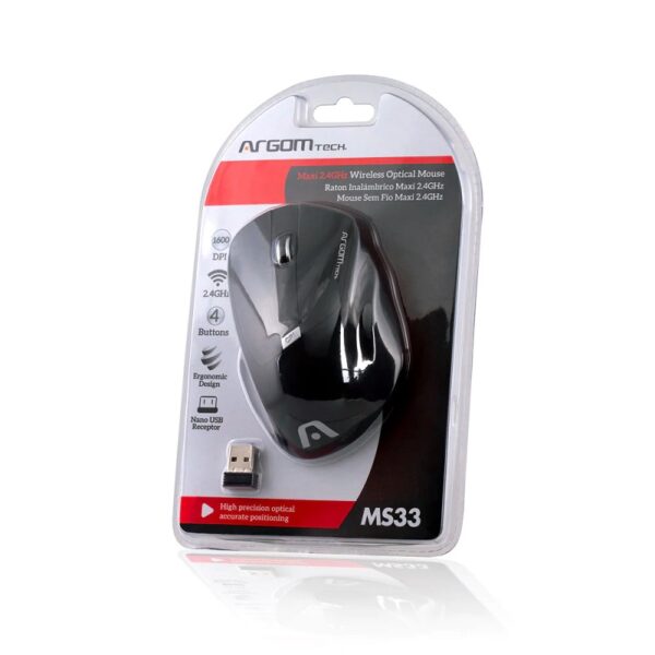 mouse argomtech arg ms 0033bk ergo wir negro