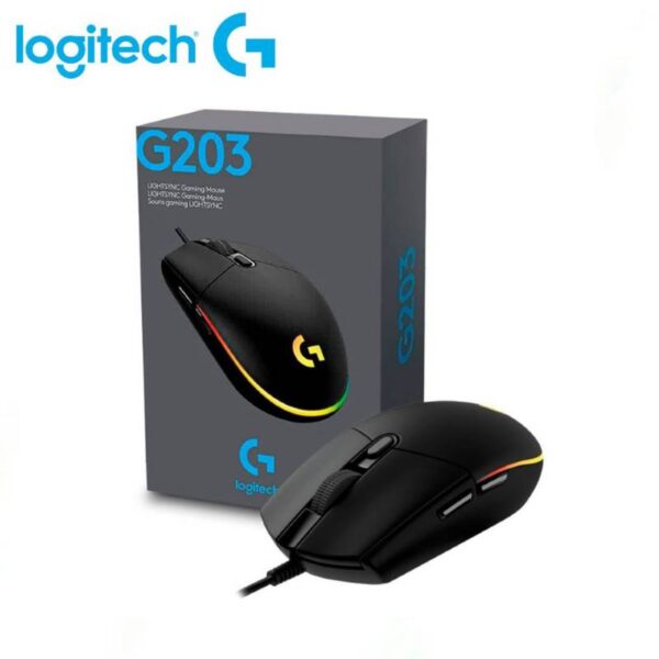 mouse gamer logitech 910 005793 g203 negro