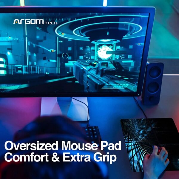mouse pad gamer argomtech arg ac 1225bk combat gaming negro