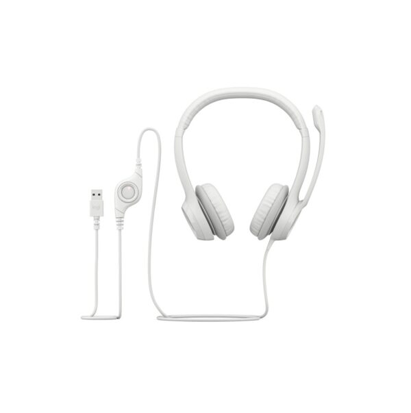 auricular logitech 981 001285 h390 confort blanco