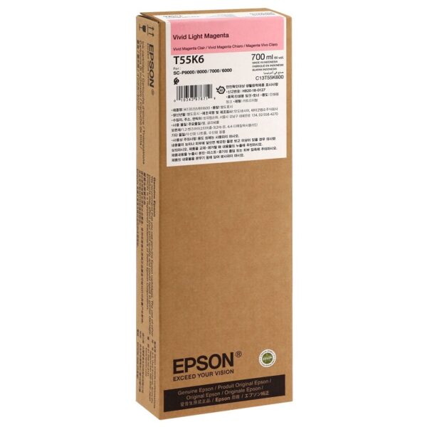 tinta epson p9000 t55k600 magenta claro ultrachrome 7