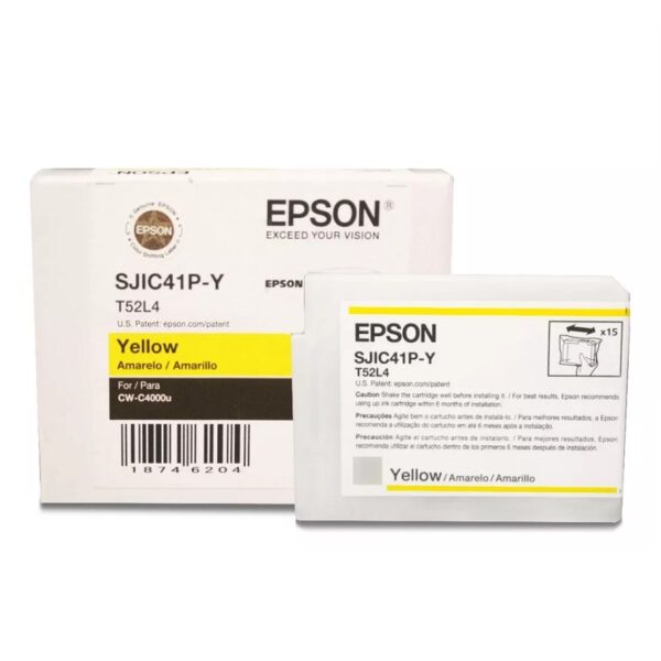 tinta epson sjic41p c13t52l420 yellow (c4000)