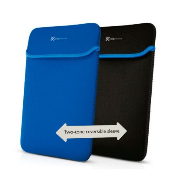 funda para notebook klip xtreme kns 214bl kolours 14.1" azul/negro reversible