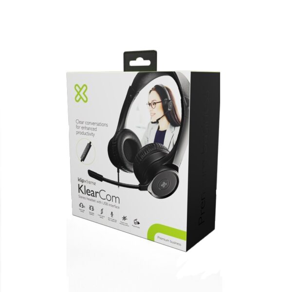 auricular klip xtreme kch 510 klearcom usb/mic/negro