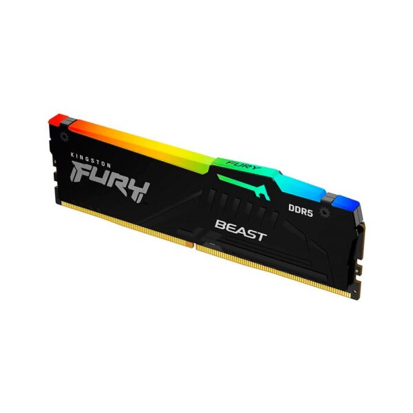 memoria ram kingston ddr5 16g 6400 fury beast bk kf564c32bbea 16 rgb xmp