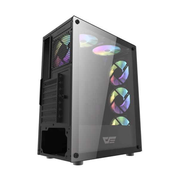 gabinete gamer darkflash dk151 black (3fans argb)