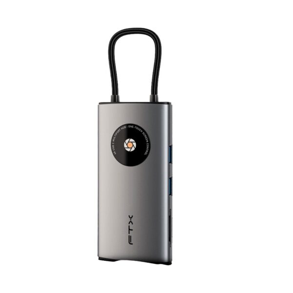ftx hub ftx hubl3 ag usb c 3.0/8 en 1 4k/5gbps/rj45/sd gris