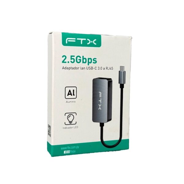 adaptador ftx ftx cml2500 ag usb c 3.1/rj45 2.5gbps/gris