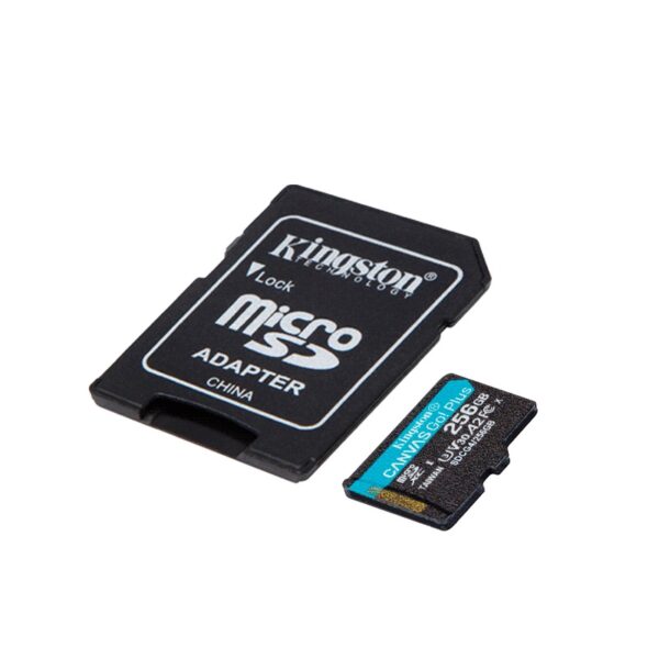 memoria kingston micro sd 256gb sdcg4/256gb canvas go plus con adaptador