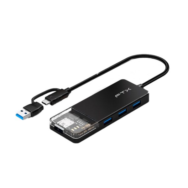 ftx hub ftx hubt3 pb usb c/usb a 3.0 4 port/5gbps negro