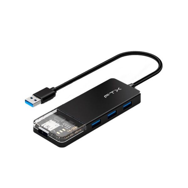 ftx hub ftx hubt1 pb usb a 3.0 4 port/5gbps/usb c negro