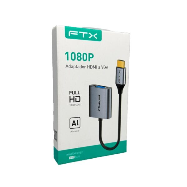 adaptador ftx ftx c160 pu31 hmvga1 s0.15 hdmi(m) vga(h) fhd/60hz/gris