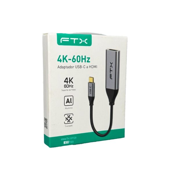 adaptador ftx ftx c160 pu31 cmhdfn1 s0.2 usb c/hdmi 4k/60hz/gris