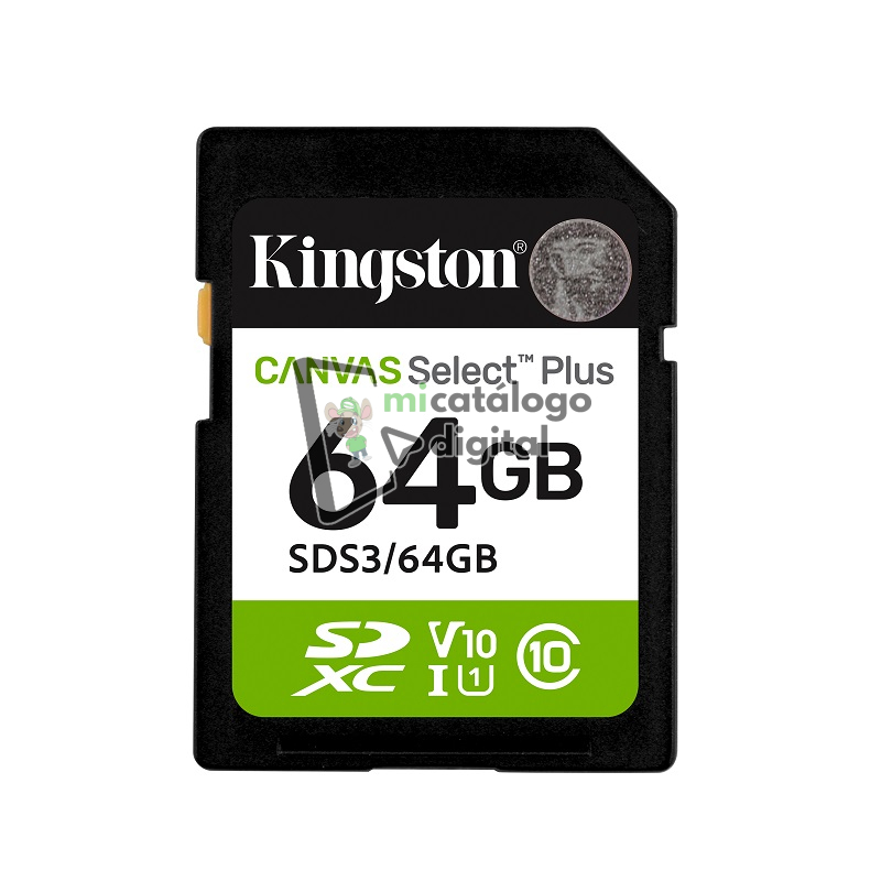 memoria sd kingston 64gb sds3/64gb 100 canvas select plus sdxc class 10 memoria sd kingston 64gb sds3/64gb 100 canvas select plus sdxc class 10