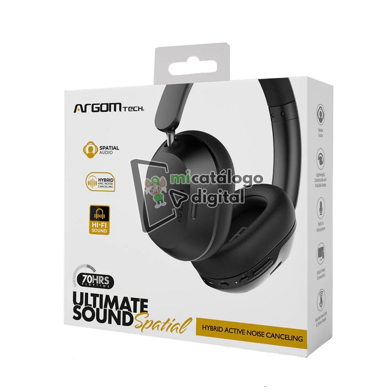 auricular argomtech arg hs 2690bk ultimate e55 spatial negro auricular argomtech arg hs 2690bk ultimate e55 spatial negro