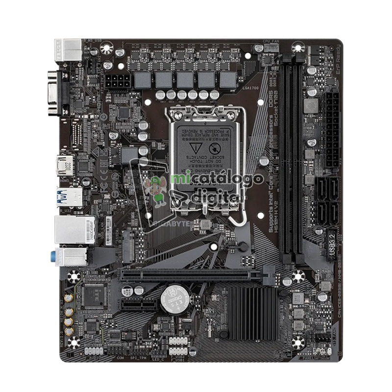 placa madre gigabyte 1700 h610m h v2 m.2/ddr5/hdmi/vga/us placa madre gigabyte 1700 h610m h v2 m.2/ddr5/hdmi/vga/us