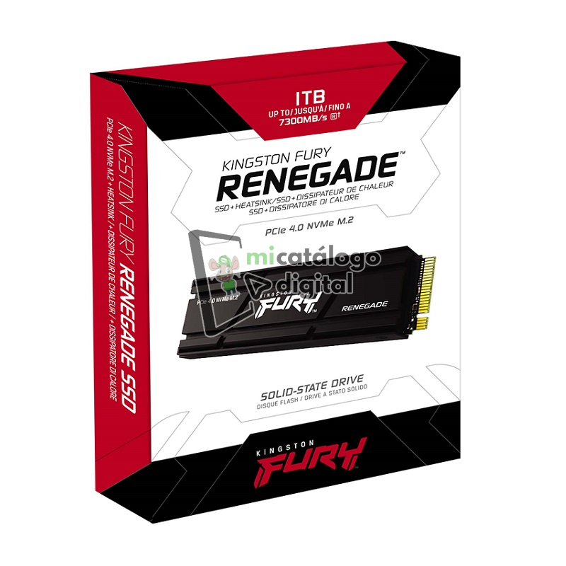 ssd kingston 1 tb fury renegade sfyrsk/1000g m.2 nvme pcie4 con disipador termico ssd kingston 1 tb fury renegade sfyrsk/1000g m.2 nvme pcie4 con disipador termico