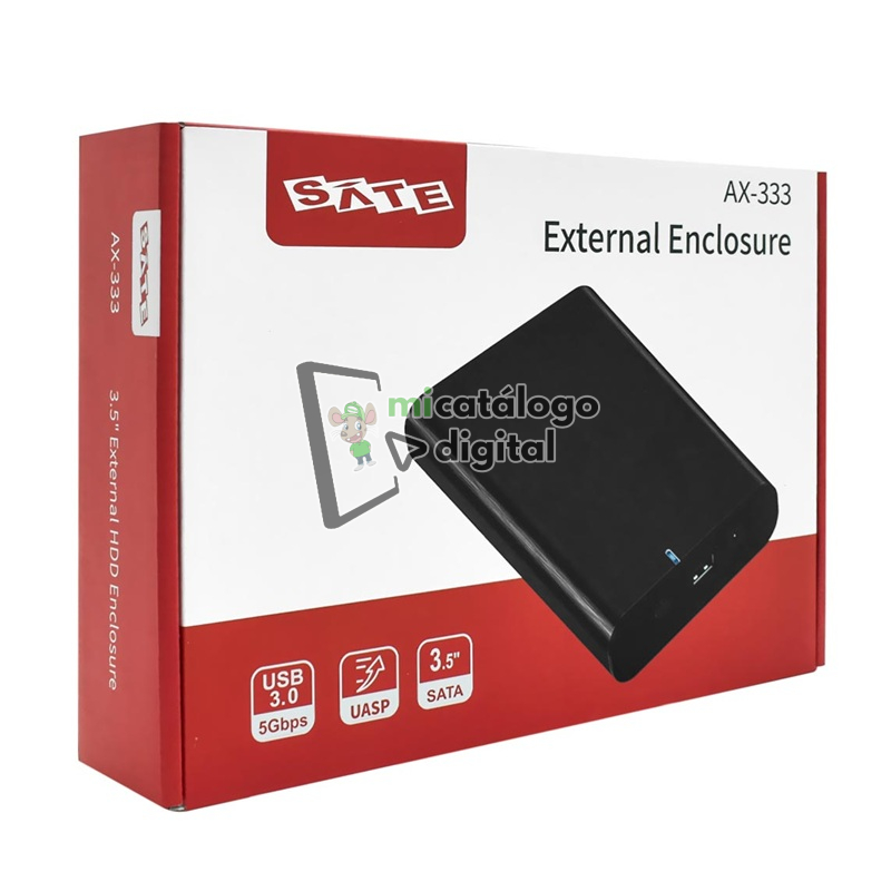 gaveta sate ax 333 usb 3.0/8tb/3.5" gaveta sate ax 333 usb 3.0/8tb/3.5"