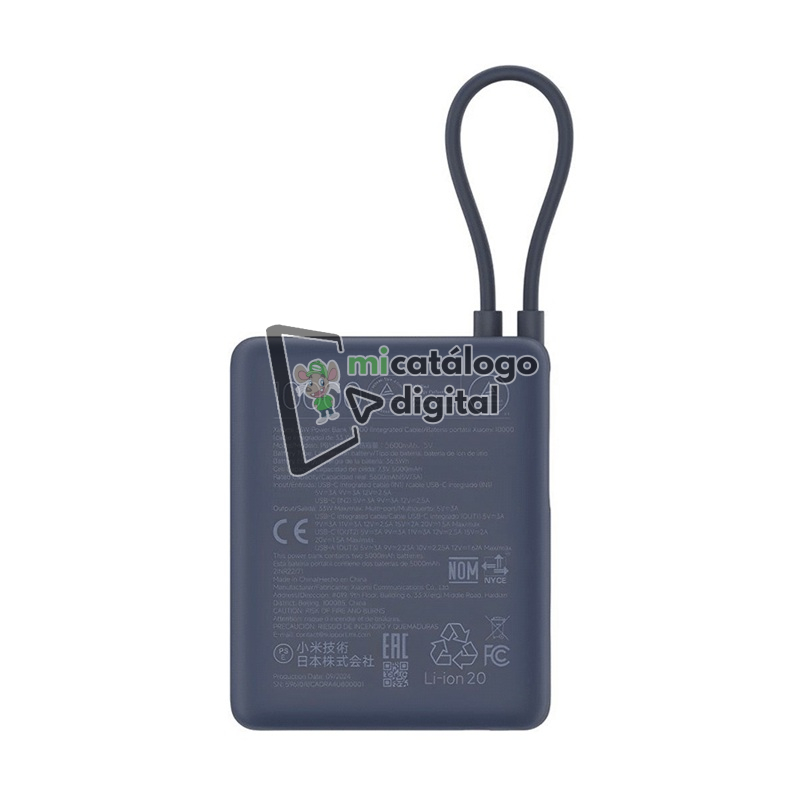 cargador portatil xiaomi bhr9341gl 10000mah 33w azul cargador portatil xiaomi bhr9341gl 10000mah 33w azul