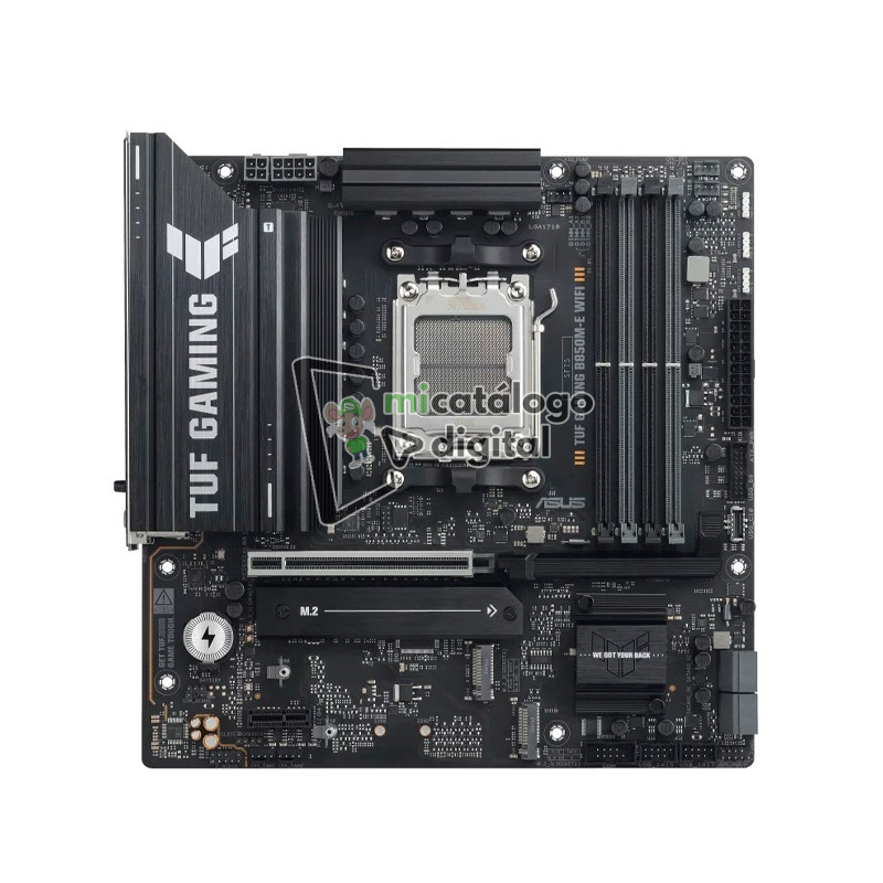 placa madre asus tuf gaming b850m e wifi am5 ddr5 s/r/hdmi/dp/3m2/matx placa madre asus tuf gaming b850m e wifi am5 ddr5 s/r/hdmi/dp/3m2/matx