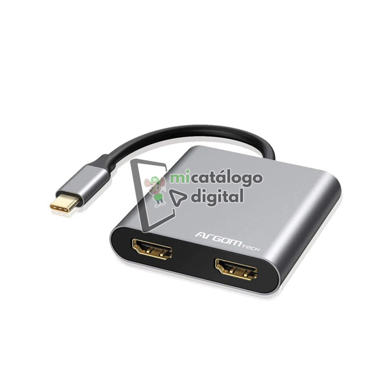 adaptador argomtech arg ub 0182 hdmi dual 4 en 1 usb tipo c adaptador argomtech arg ub 0182 hdmi dual 4 en 1 usb tipo c