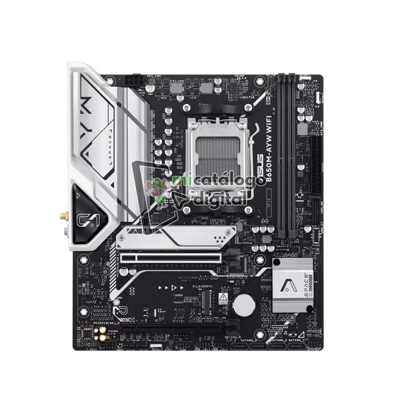 placa madre asus b650m ayw wifi am5 ddr5/s/r/hdmi/2m2/matx placa madre asus b650m ayw wifi am5 ddr5/s/r/hdmi/2m2/matx